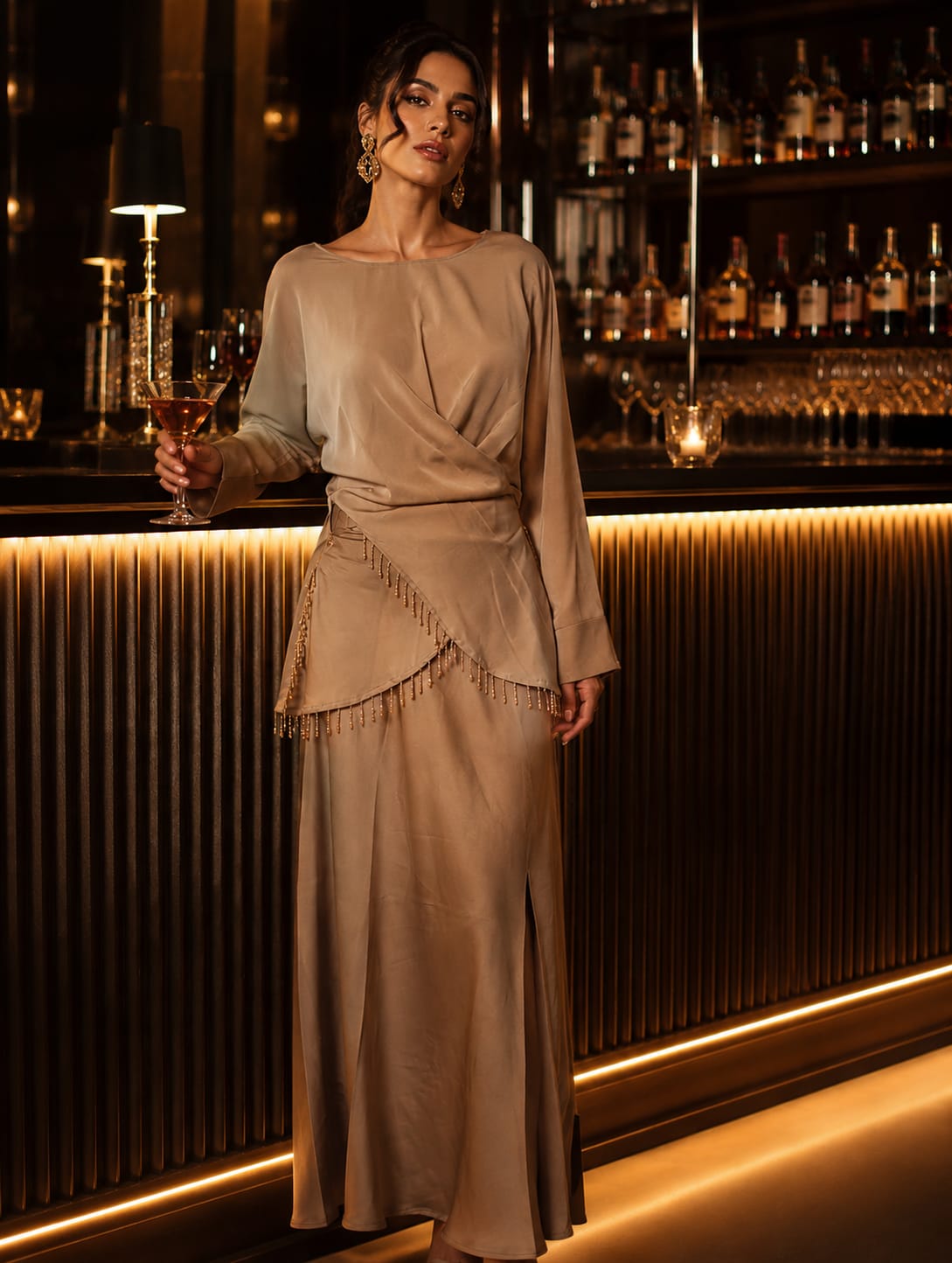 Eclipse Fringe Satin Co-ord Set
