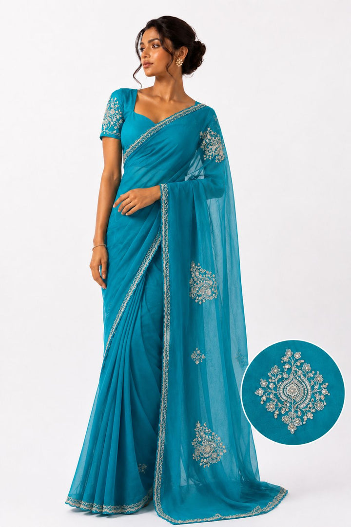 Floral ethnic saree