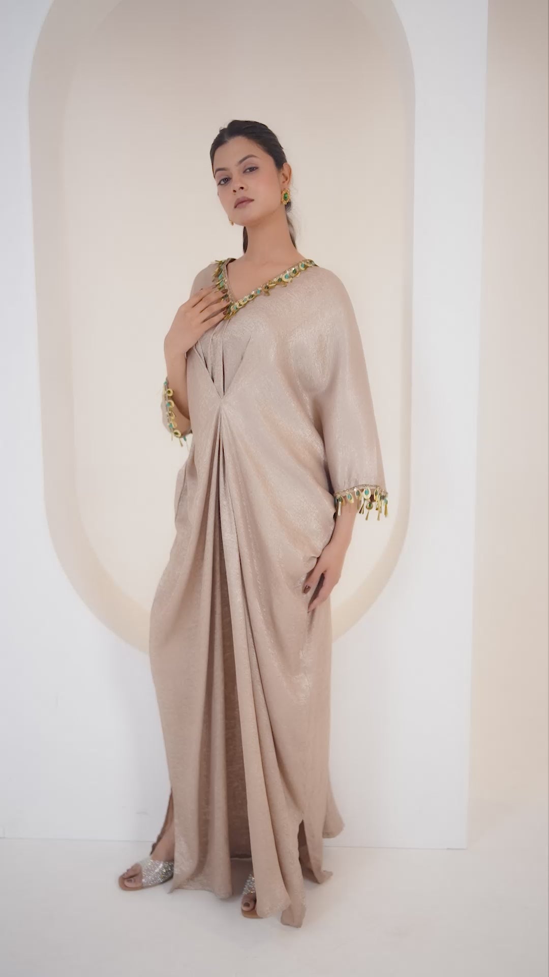Cocktail  Kaftan Shimmer Dress