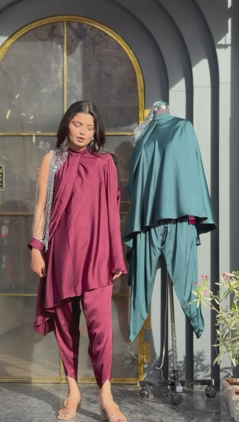 Modern Muse Draped Cape Co-ord