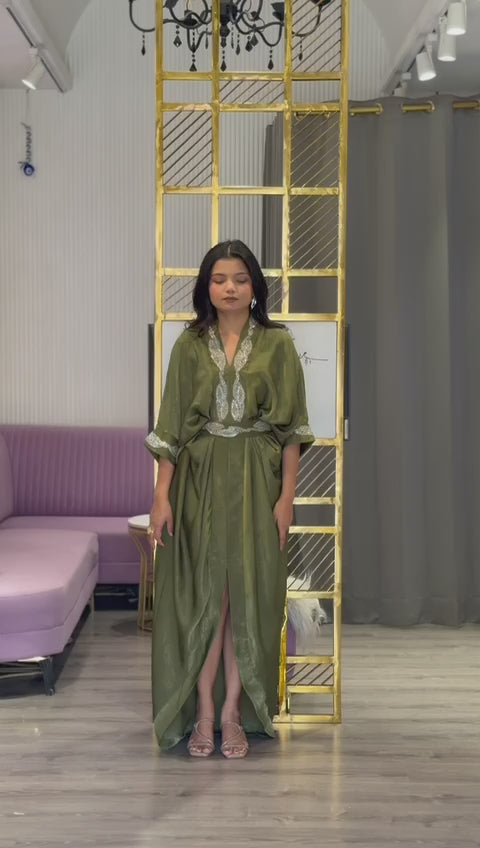 Kaftan-Style Draped Dress
