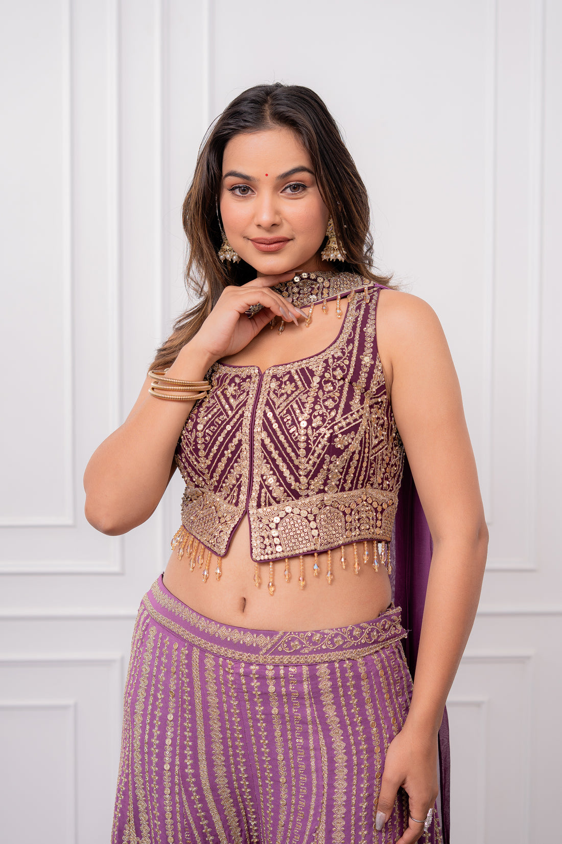 Purple Ombrè Palazzo Set