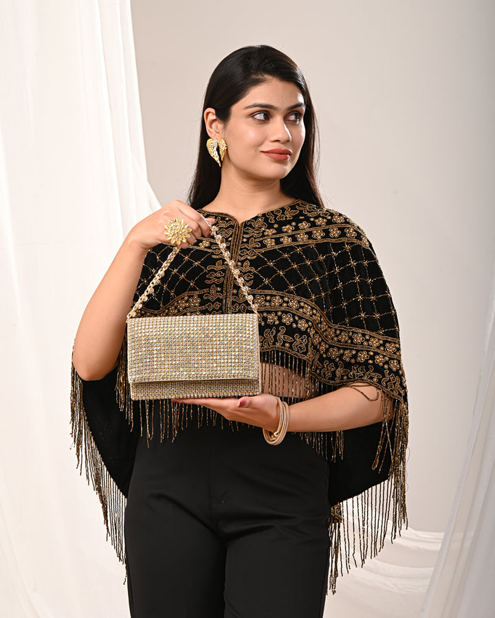 Chic rhinestone embellished bag