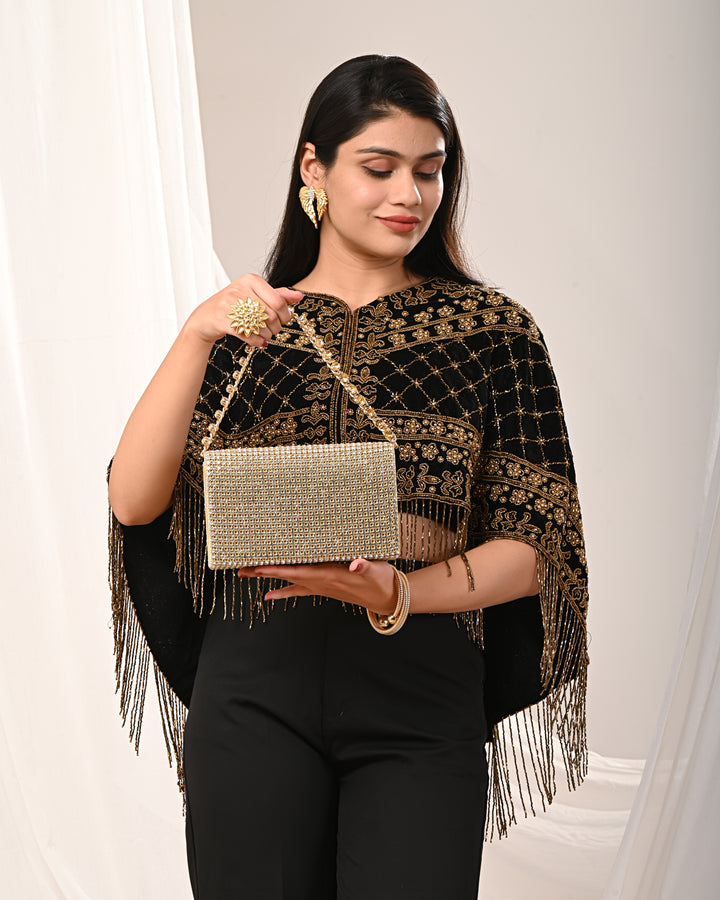Chic rhinestone embellished bag
