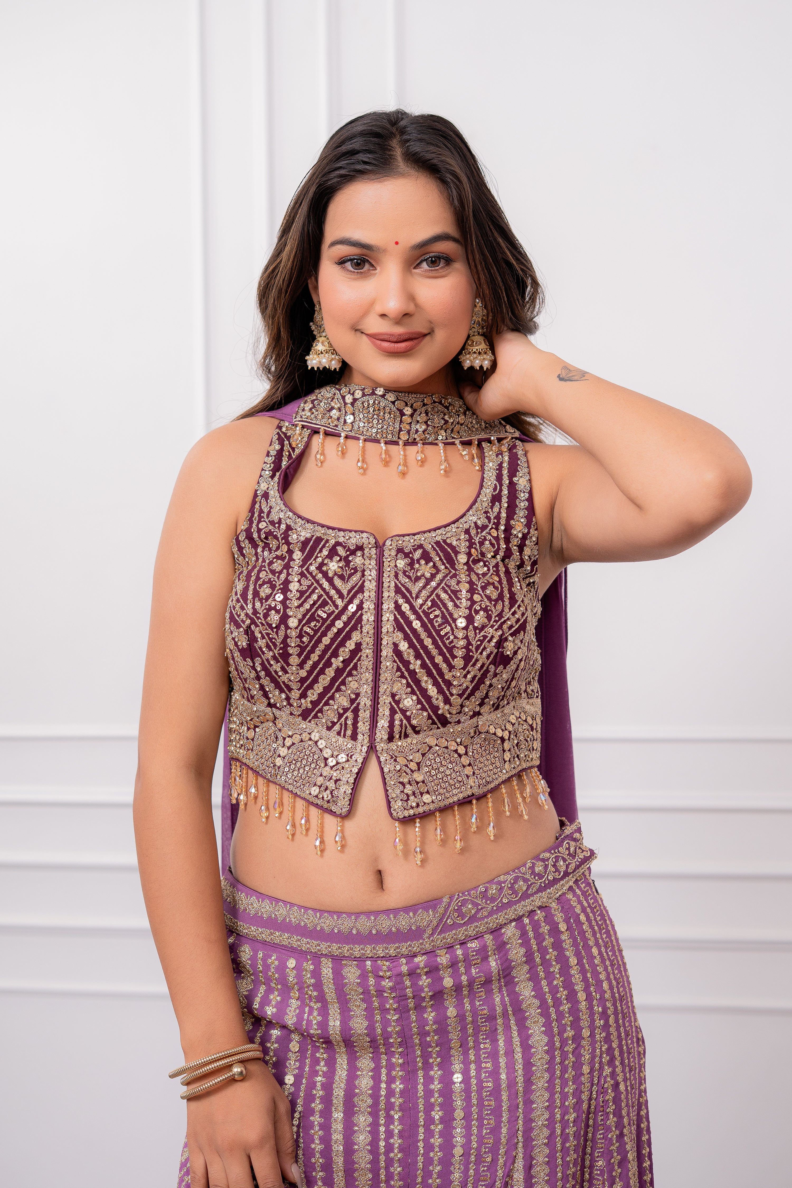 Purple Ombrè Palazzo Set