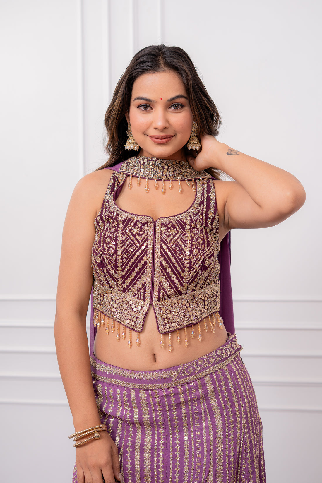 Purple Ombrè Palazzo Set