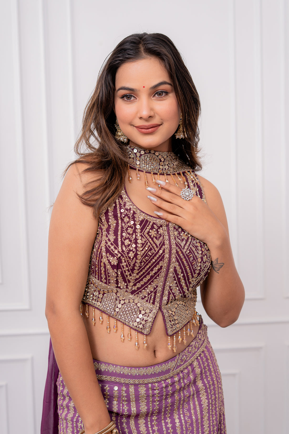 Purple Ombrè Palazzo Set