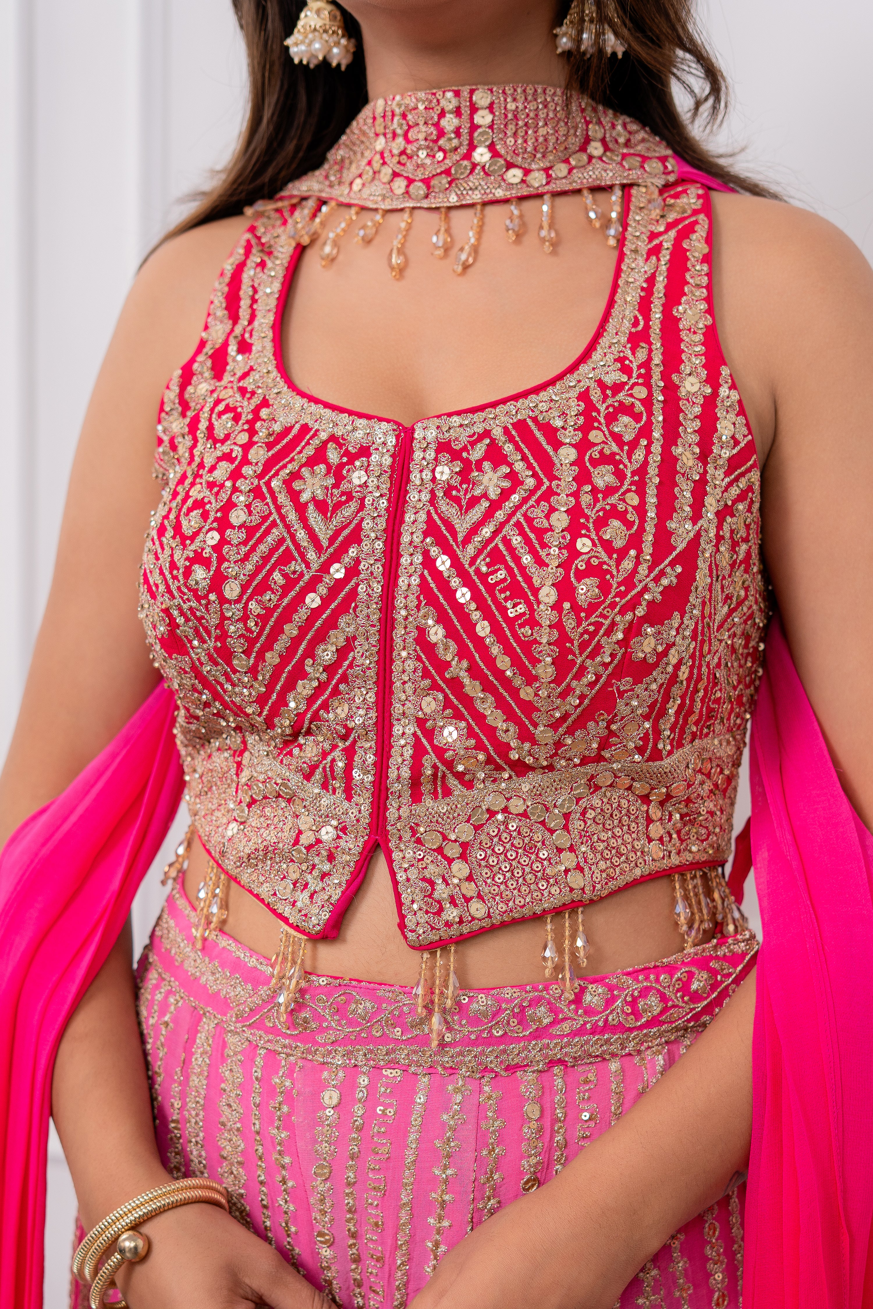 Ruby Radiance Ombrè Palazzo Set