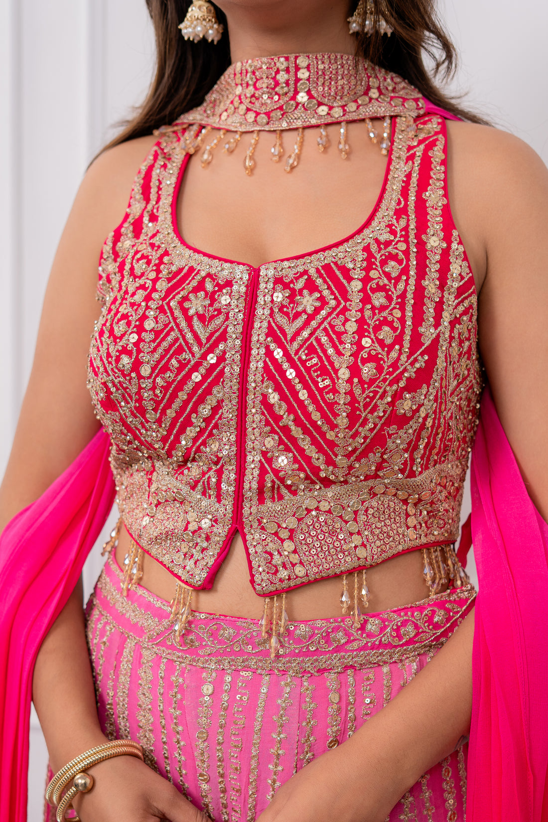 Ruby Radiance Ombrè Palazzo Set