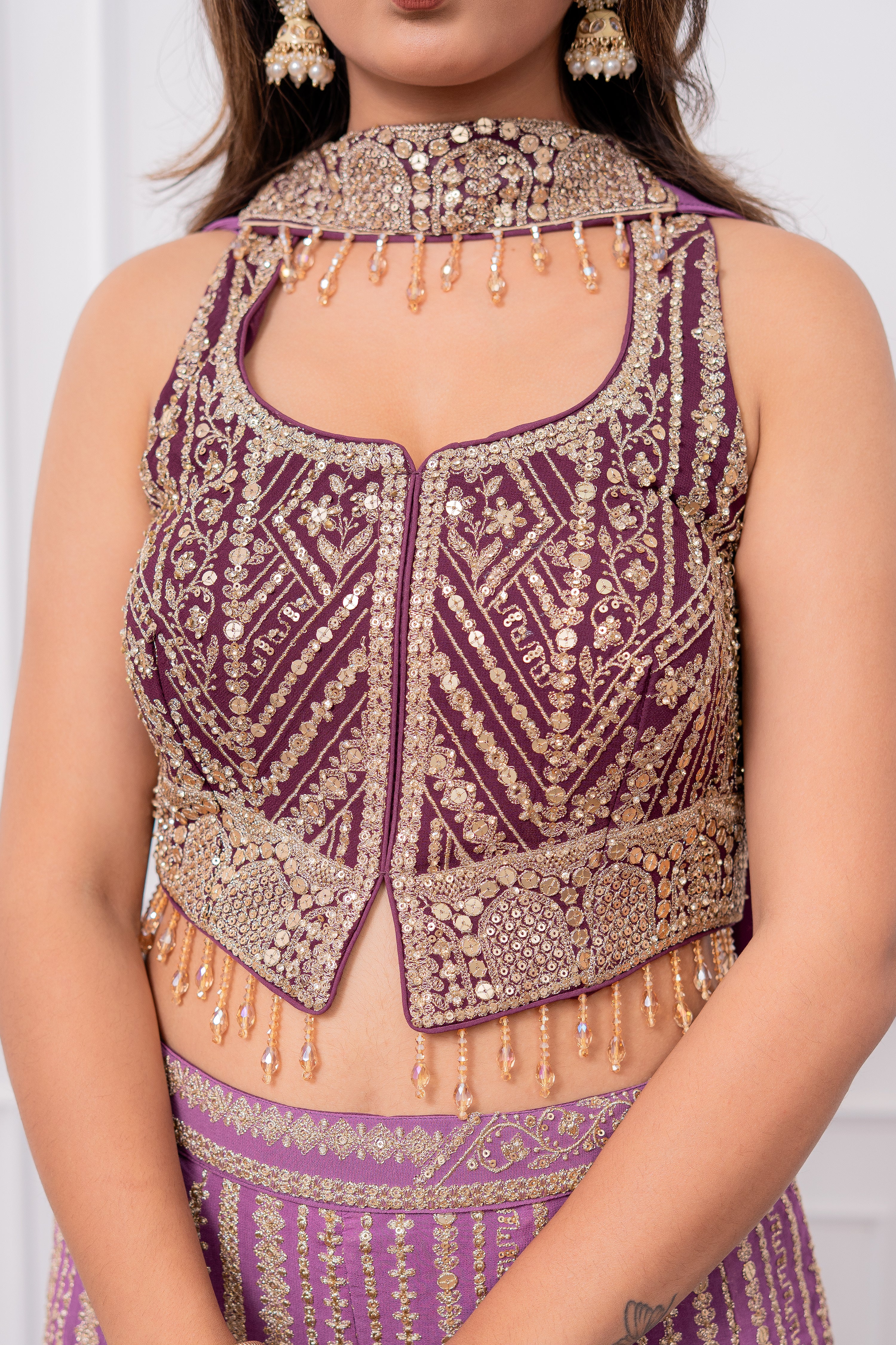 Purple Ombrè Palazzo Set