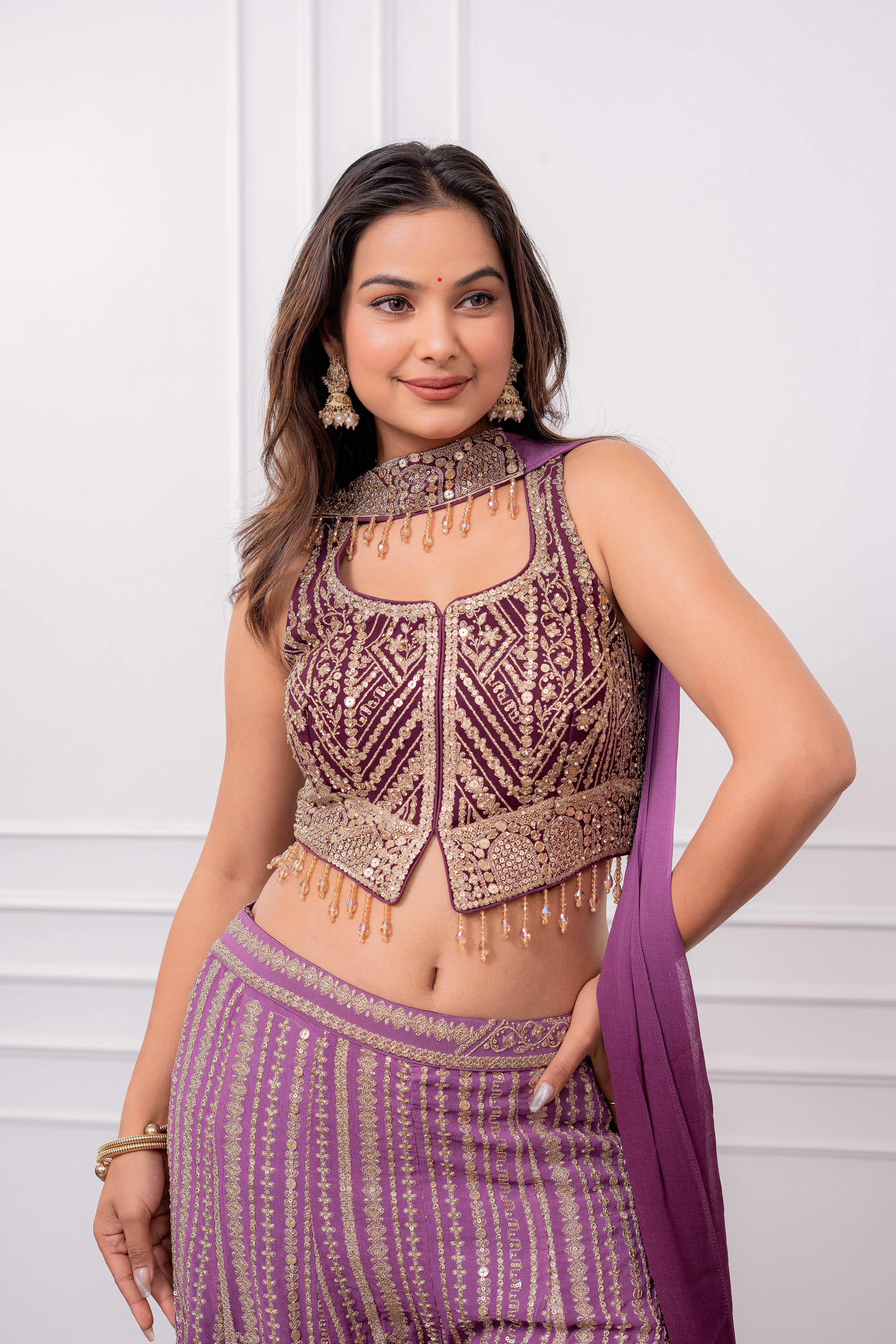 Purple Ombrè Palazzo Set